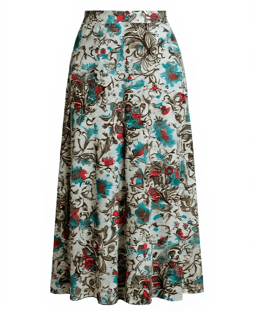 Extract only the skirt over a white background, product photography style